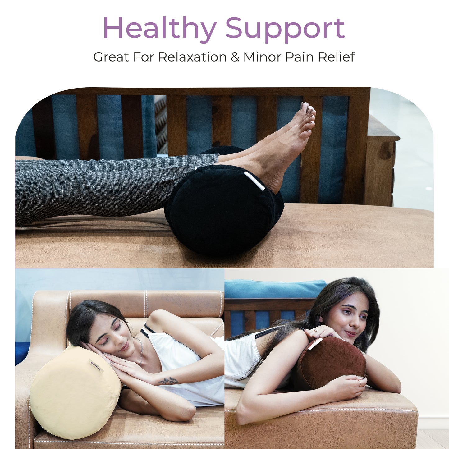 Orthopedic Cylindrical Bolster Cushion