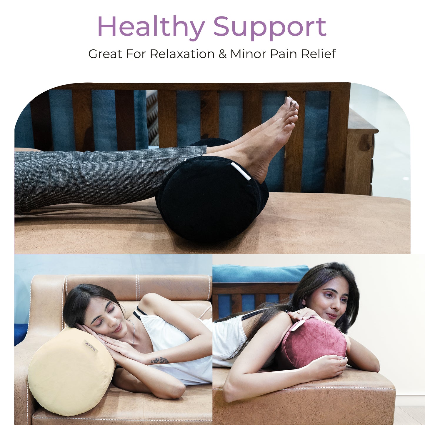 Orthopedic Cylindrical Bolster Cushion