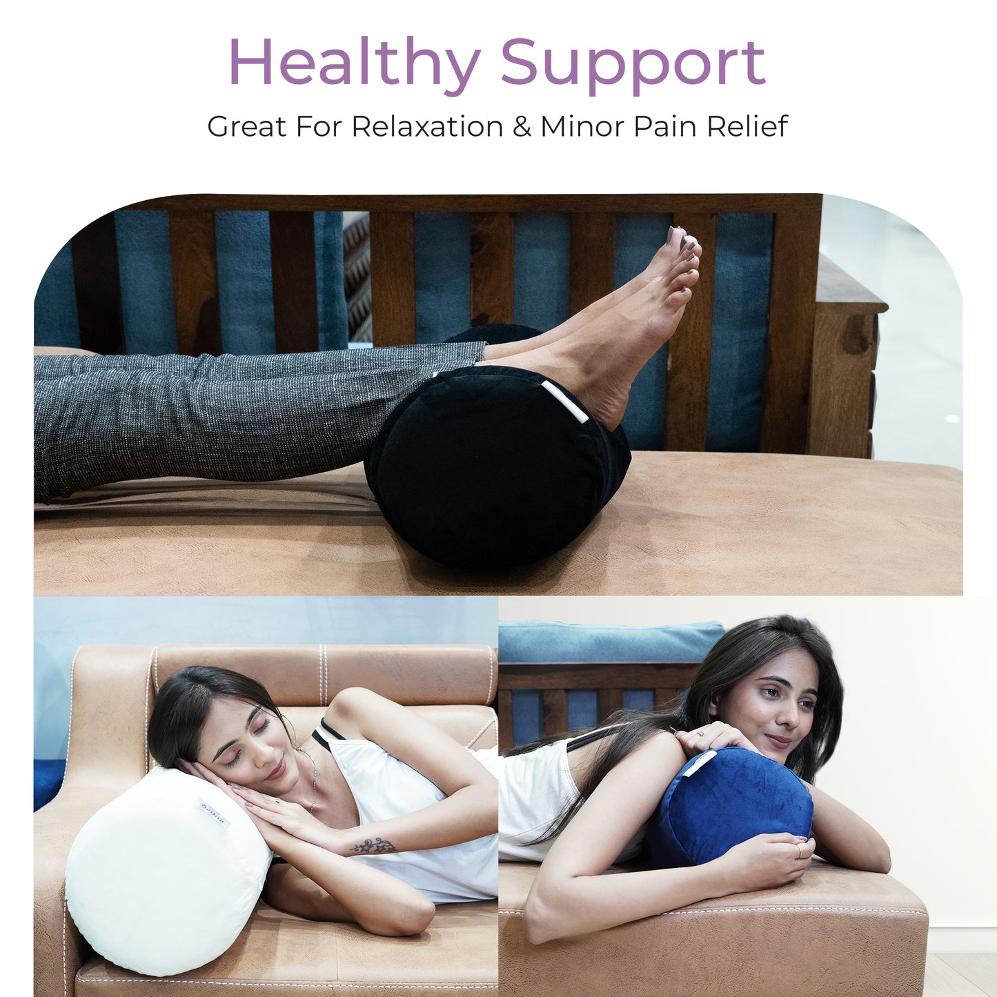 Orthopedic Cylindrical Bolster Cushion