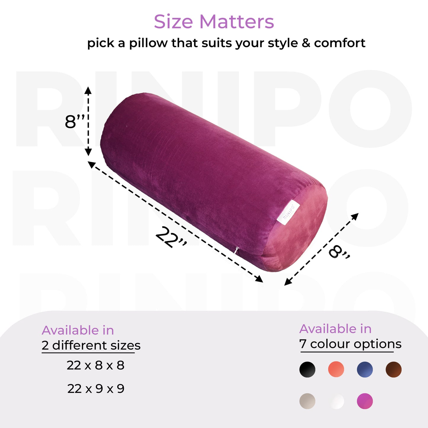 Orthopedic Cylindrical Bolster Cushion