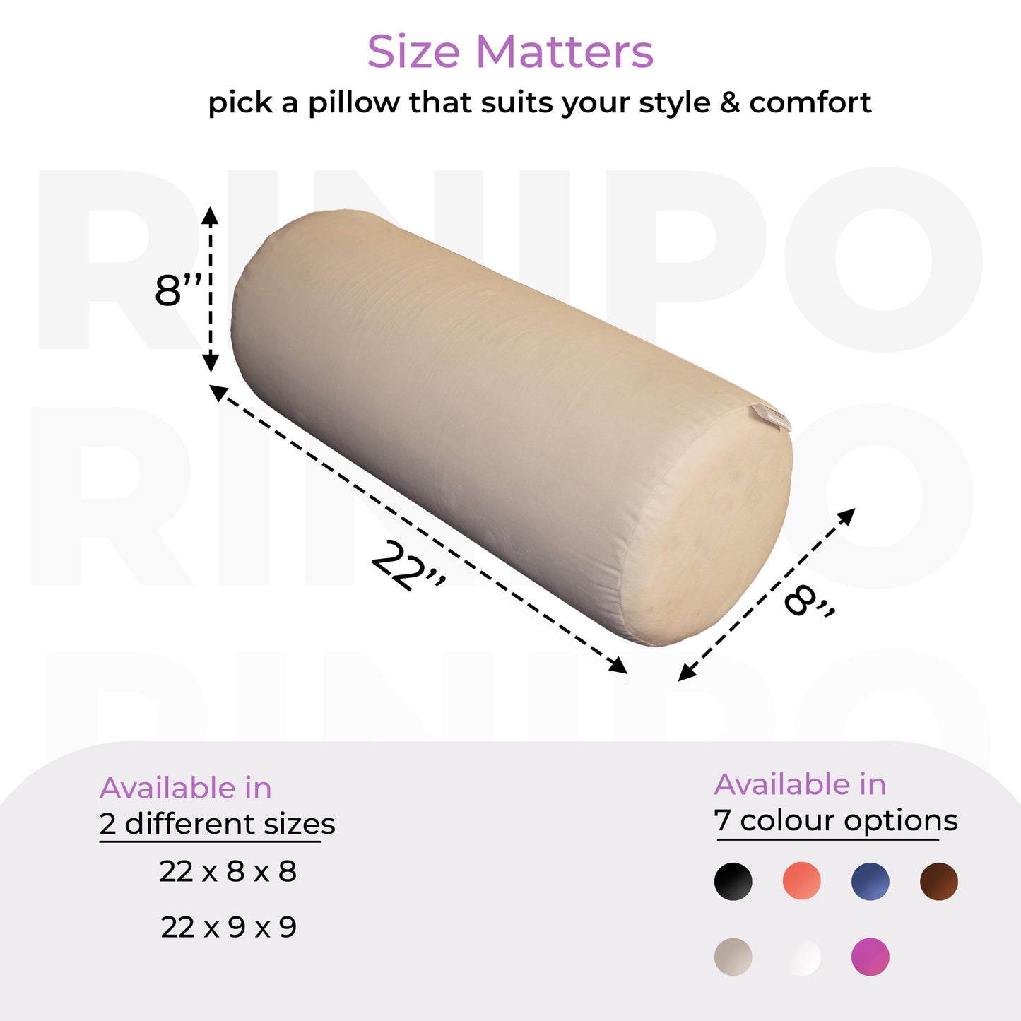 Orthopedic Cylindrical Bolster Cushion